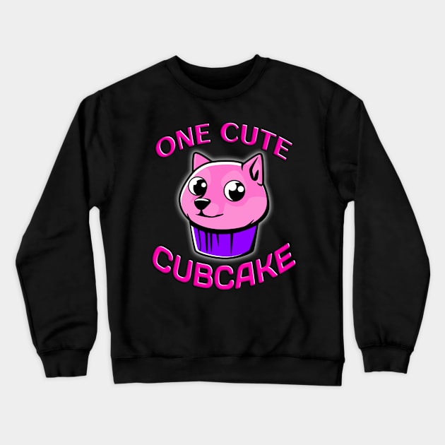 One Cute Cubcake Crewneck Sweatshirt by Shawnsonart